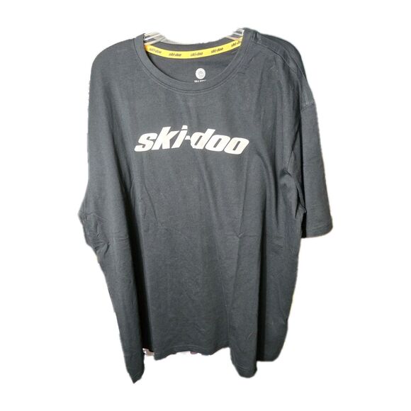 Ski-Doo Mens Signature T-shirt Size  3XL Short Sleeve Black NWT 100% Cotton - Picture 1 of 7